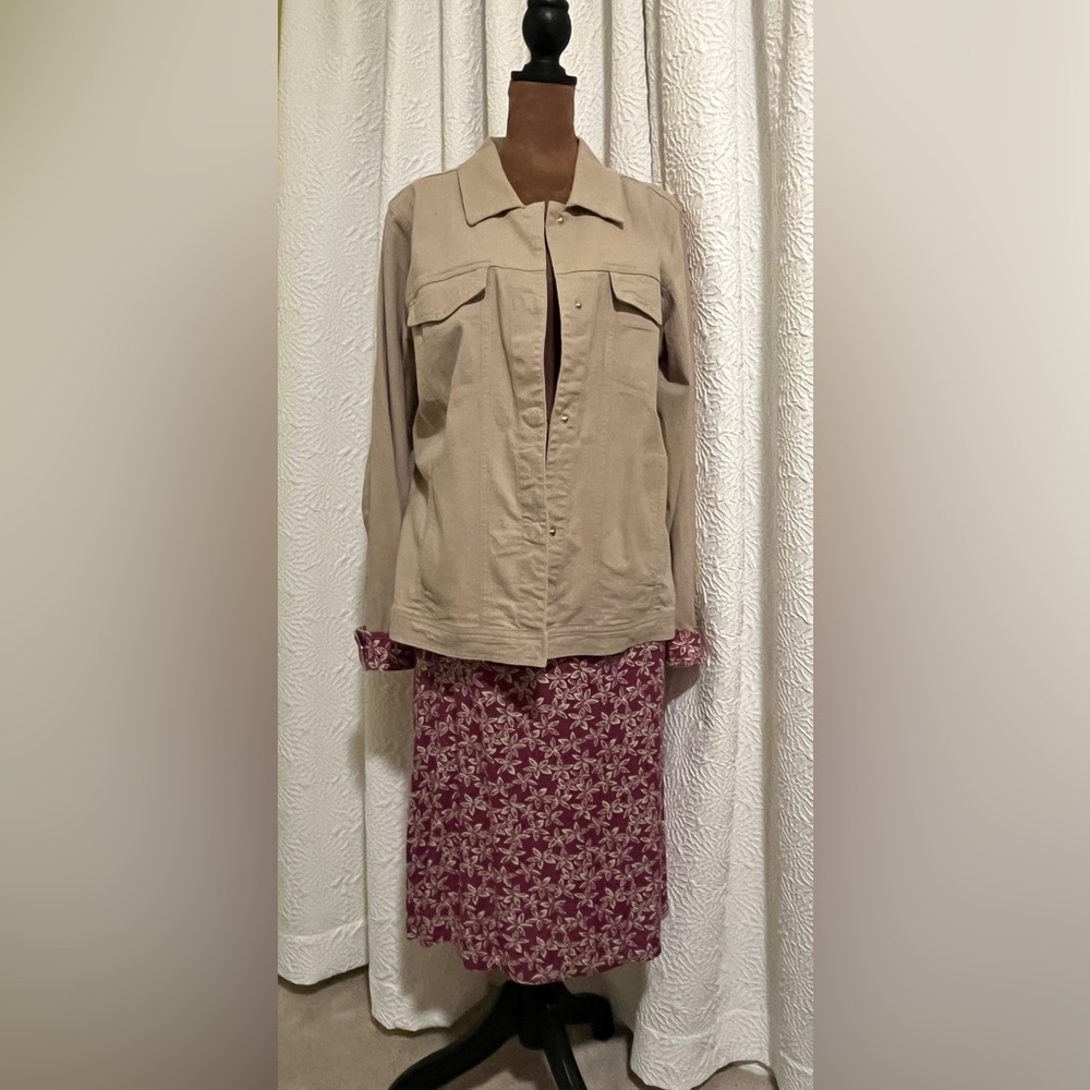 Denim&Co Jacket and Skirt Set - Sz M